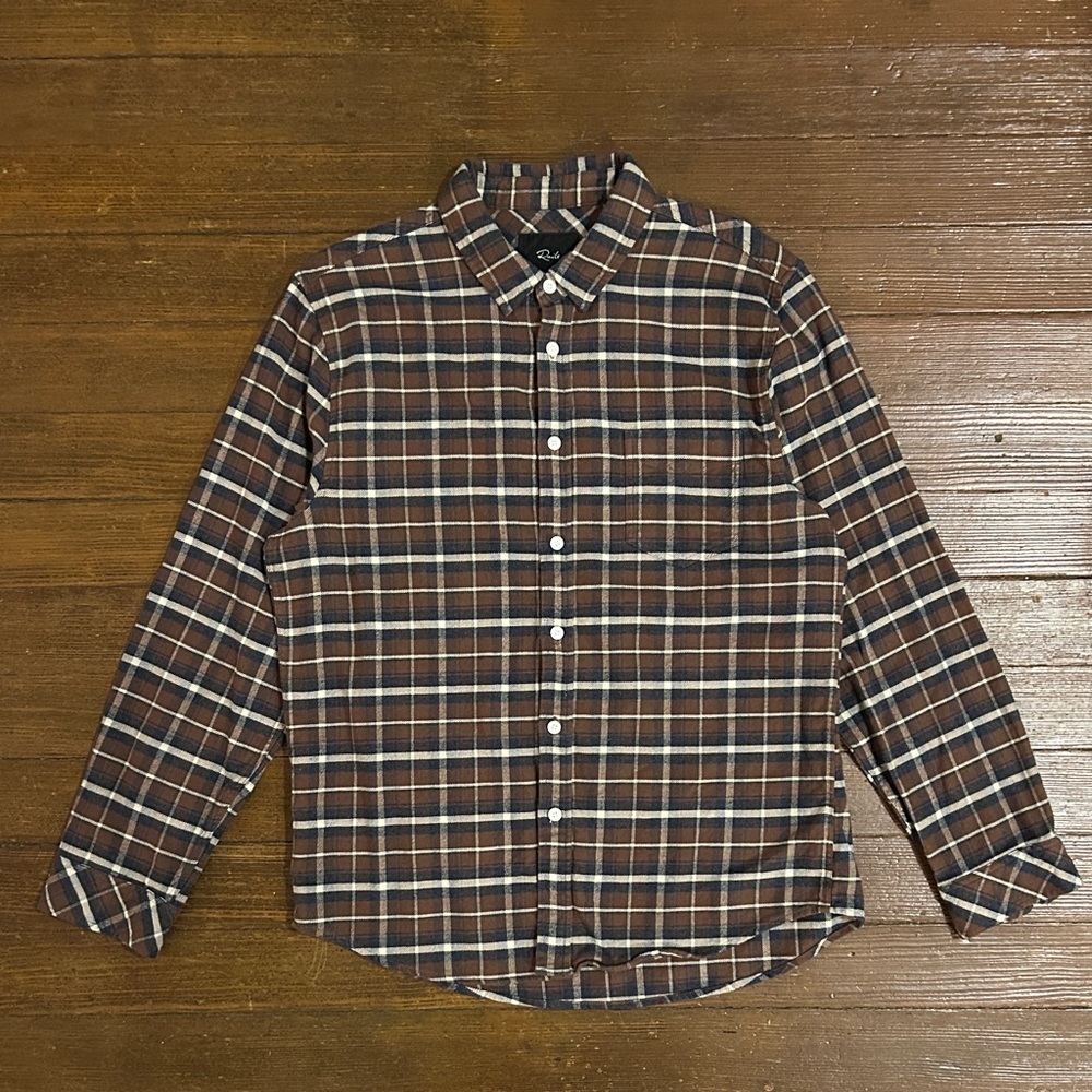 Rails Mens Brown & Ivory Flannel Size Large (L)
